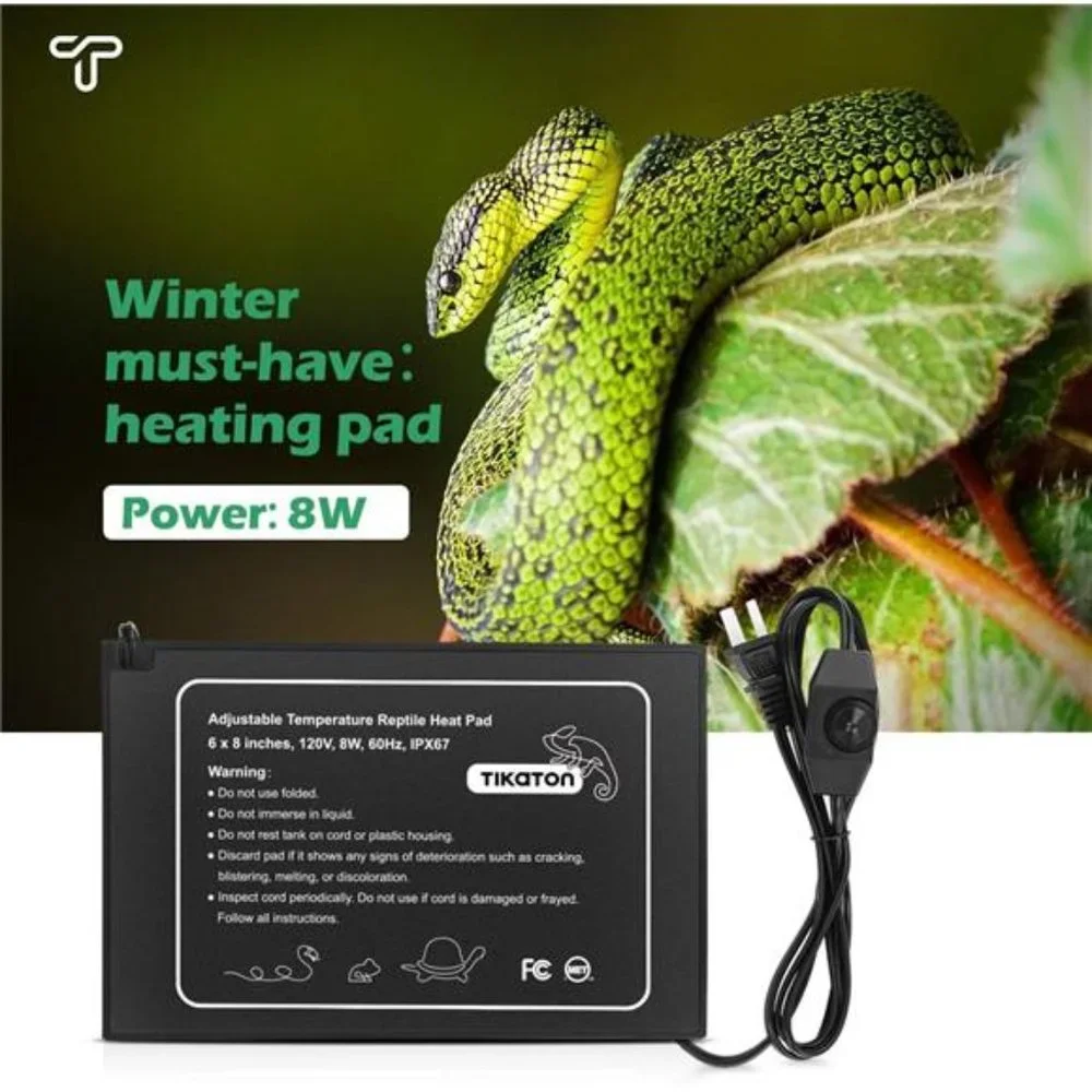Reptile Heat Pad -Adjustable Temperature Under Tank Heater for 10-20gal/30-40gal